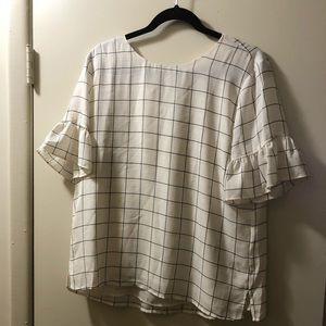 Black & White Window Pane Top